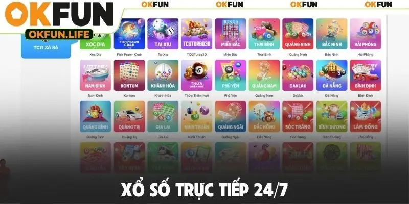 Xổ số trực tiếp 24/7